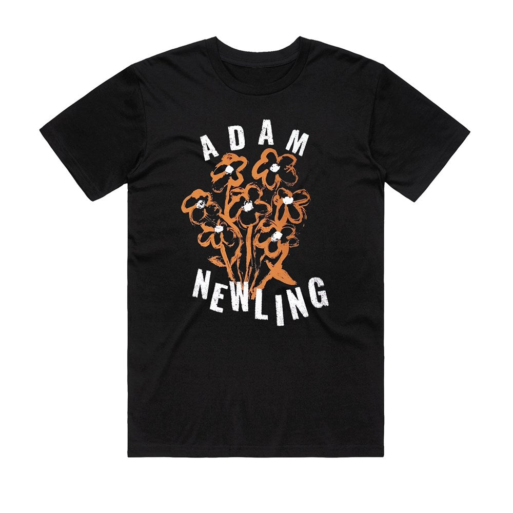 Adam Newling - Bunch Flowers - Black Tshirt Space Mirror Merch
