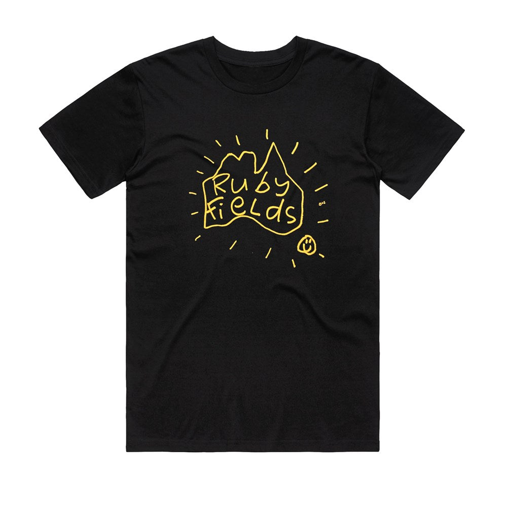 Ruby Fields - Australia - Black T-shirt Space Mirror Merch