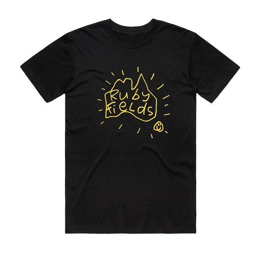 Ruby Fields - Australia - Black T-shirt Space Mirror Merch