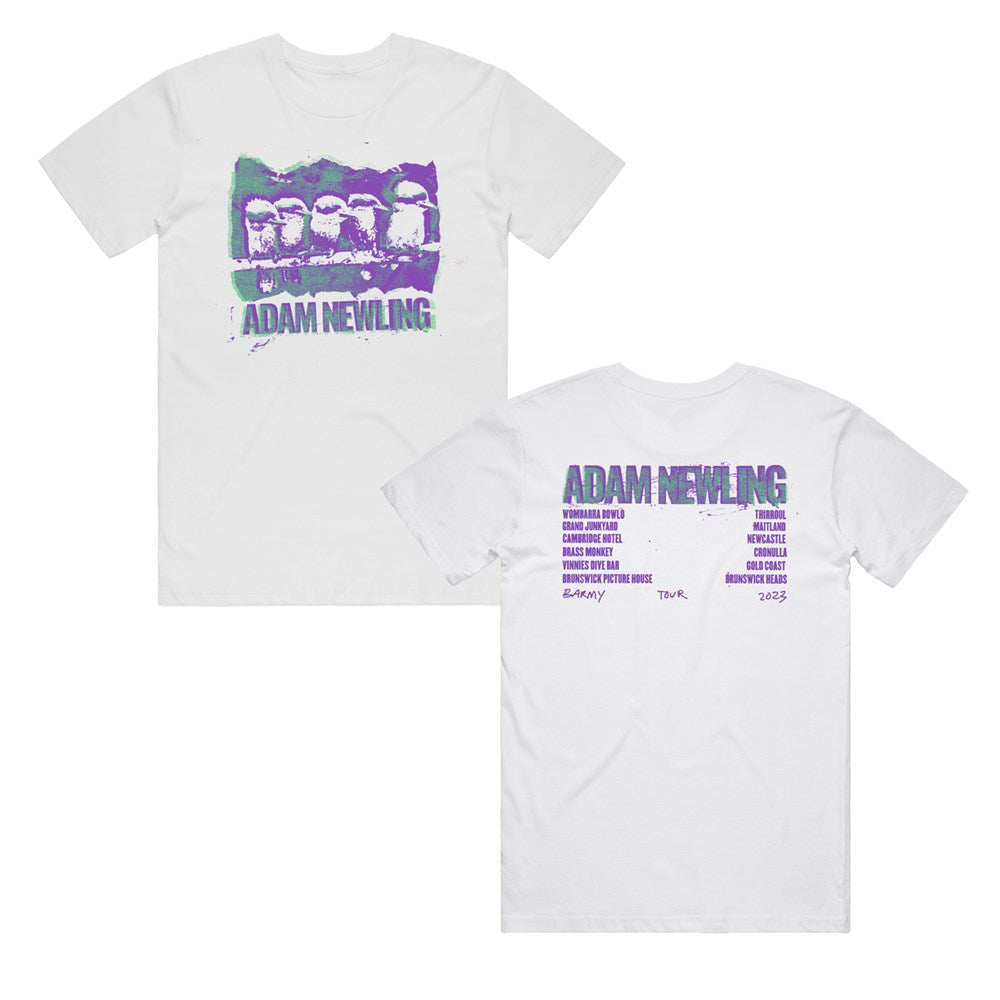 Adam Newling - Barmy Tour - White Tshirt